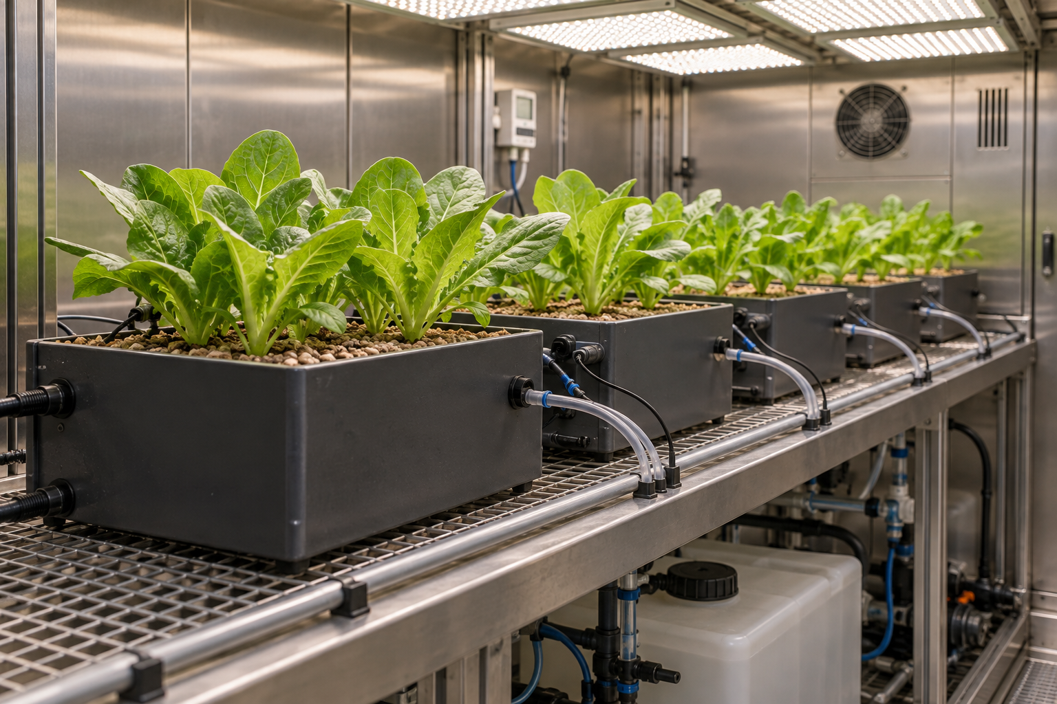 Seedlings in a Controlled Growth Chamber